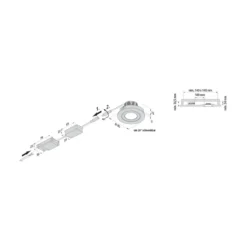 Foco empotrable LED Eco SR 68 blanco 2.700 K Ø 8,5 cm aluminio