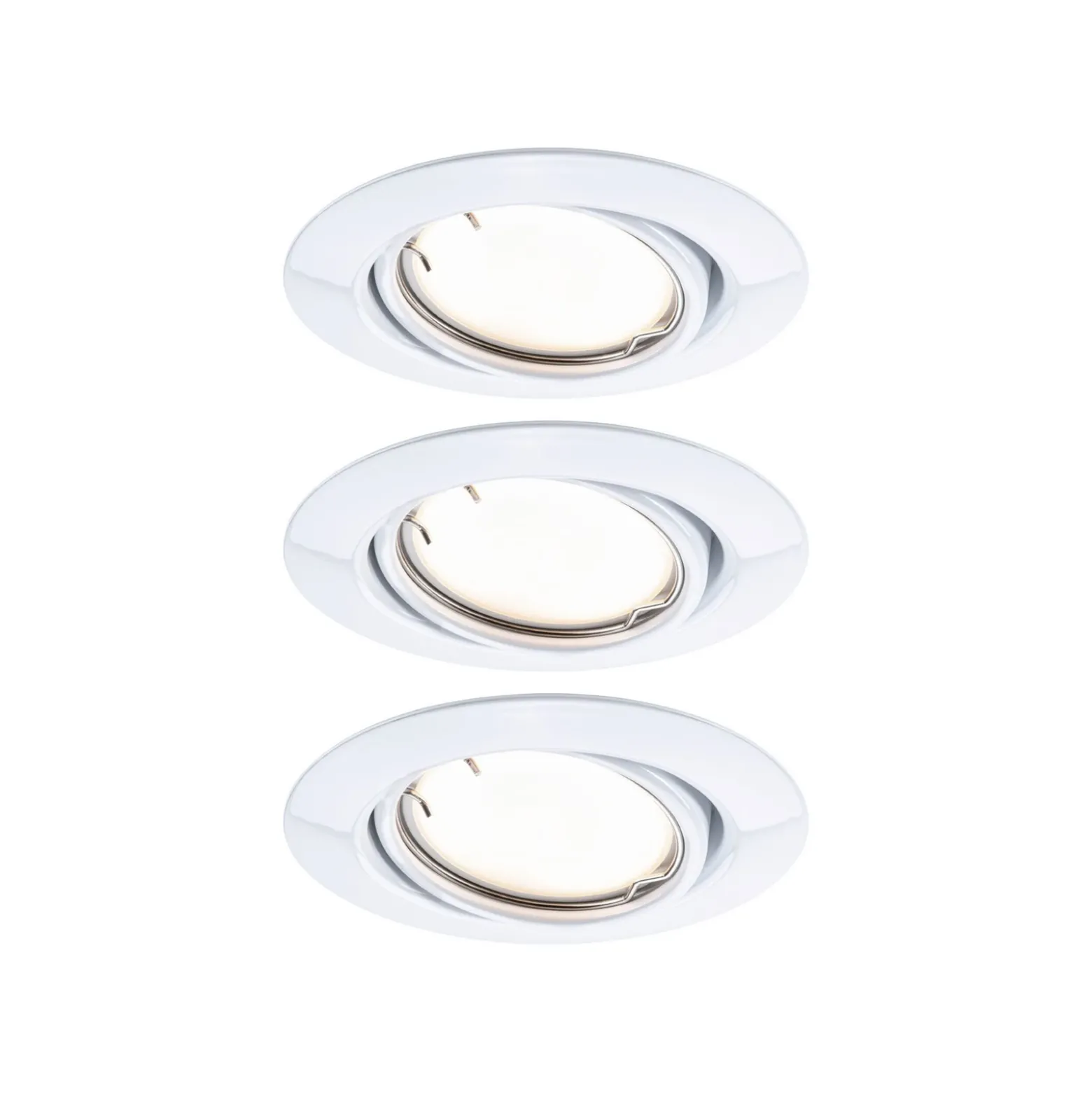 Foco empotrable LED Paulmann Coin Base blanco, juego de 3 unidades, 3000 K,