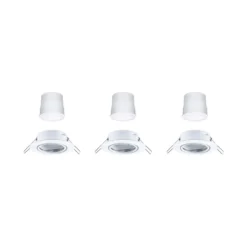 Foco empotrable LED Paulmann Coin Base, blanco, Set de 3 RGBW ZigBee