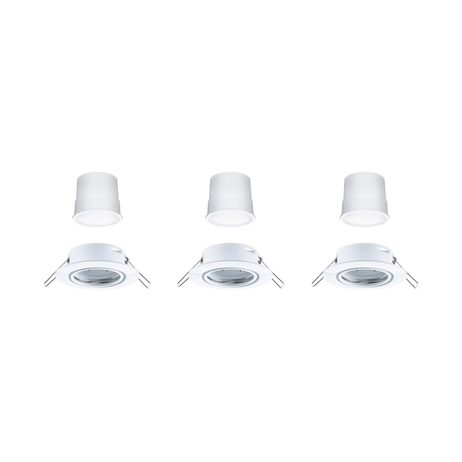 Foco empotrable LED Paulmann Coin Base, blanco, Set de 3 RGBW ZigBee