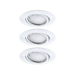 Foco empotrable LED Paulmann Coin Base blanco, juego de 3 unidades, 3000 K,