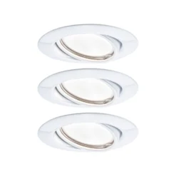 Foco empotrable LED Paulmann Base Coin blanco, encendido/apagado, 3 unidades,