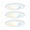 Foco empotrable LED Paulmann Nova Coin Smart blanco CCT, juego de 3, 7,8 cm