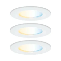 Foco empotrable LED Paulmann Nova Coin Smart blanco CCT, juego de 3, 7,8 cm