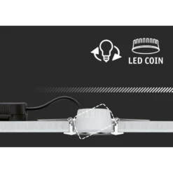 Foco empotrable LED Paulmann Nova Coin Smart blanco CCT, juego de 3, 7,8 cm
