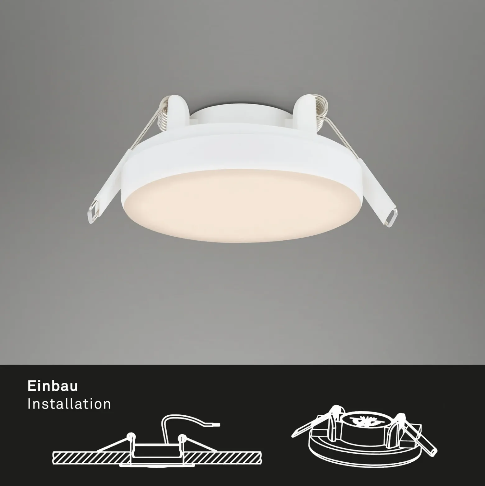 Foco empotrable LED Plat, blanco, Ø 7,5 cm, 3.000K