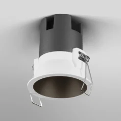 Foco empotrable LED TWIST de OSRAM, blanco/negro, 840, Ø 7 cm, metal