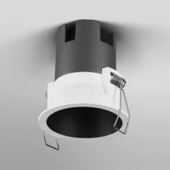 Foco empotrable LED TWIST de OSRAM, blanco/negro, 830, Ø 7 cm, metal