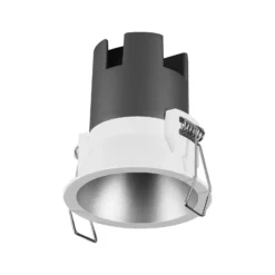 Foco empotrable LED TWIST de OSRAM, blanco/plateado, 830, Ø 7 cm, metal