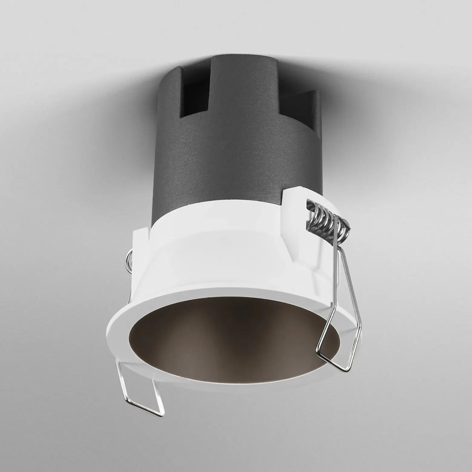 Foco empotrable LED TWIST de OSRAM, blanco/negro, 830, Ø 7 cm, metal