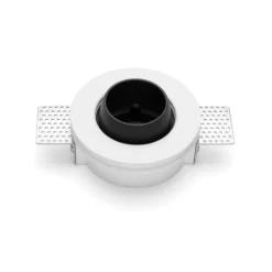 Foco empotrable Lelanto, negro, escayola, Ø 10 cm, GU10