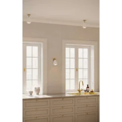 Foco empotrable Nuura Anoli Spot Recessed, Ø 10 cm, blanco/dorado