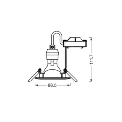 Foco empotrable OSRAM, Ø 9 cm, blanco, metal, GU10-LED, 2700 K