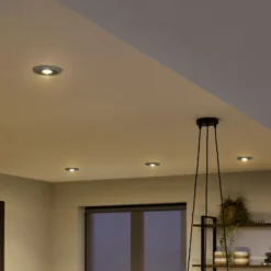 Foco empotrable OSRAM, color hormigón claro/níquel, Ø 12 cm, GU10-LED