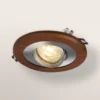 Foco empotrable OSRAM, madera oscura/níquel, Ø 12 cm, GU10-LED