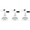 Foco empotrable Paulmann Nova, juego de 3, blanco, atenuable, IP65, 2.700 K