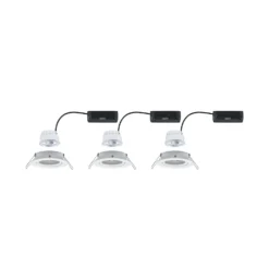 Foco empotrable Paulmann Nova Coin, juego de 3, blanco, redondo, orientable,
