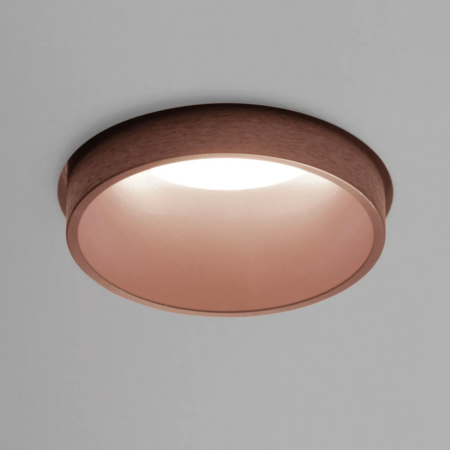 Foco empotrable Tesalia, cobre, escayola, Ø 10 cm, GU10