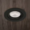 Foco empotrado Choice, aluminio, giratorio, negro