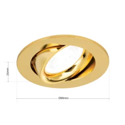 Foco empotrado Choice, aluminio, giratorio, oro