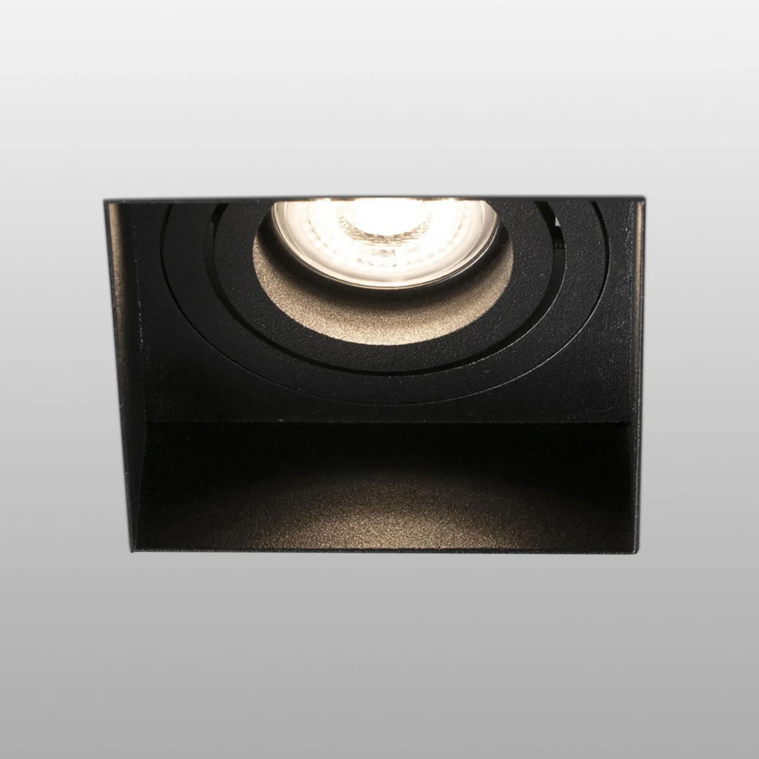 Foco empotrado Hyde 1 luz angular giratorio negro