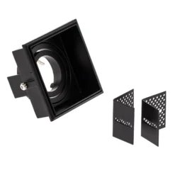 Foco empotrado Hyde 1 luz angular giratorio negro