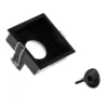 Foco empotrado Hyde 1 luz marco angular IP44 negro