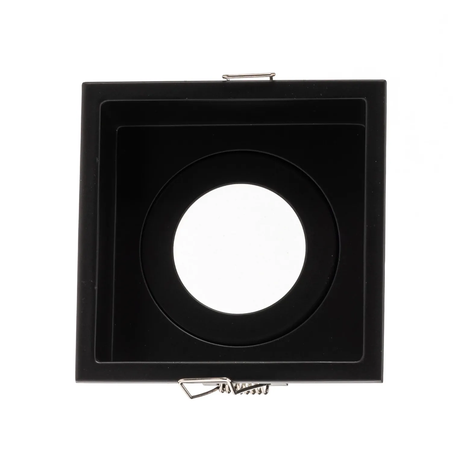 Foco empotrado Hyde 1 luz marco angular IP44 negro