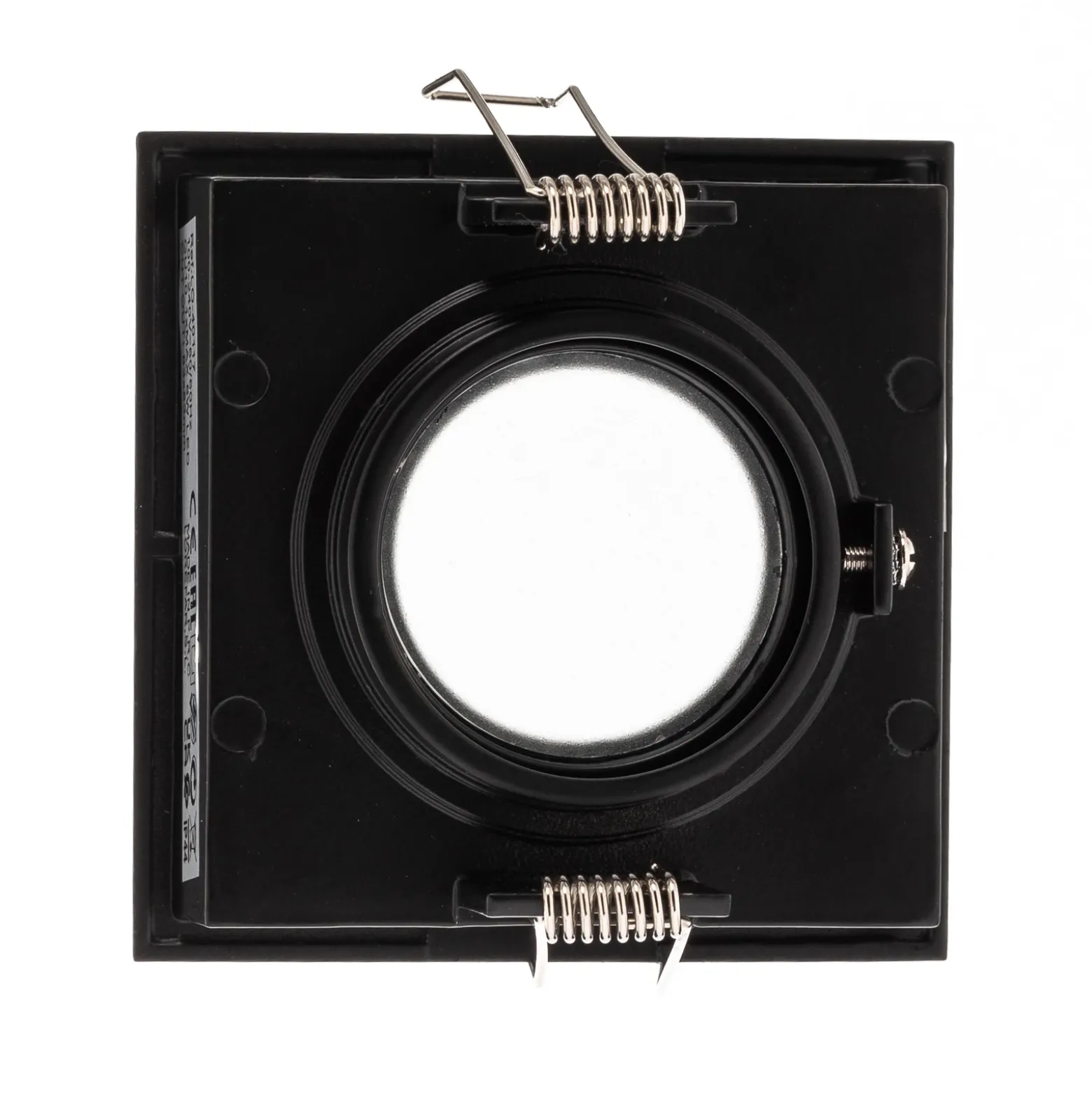 Foco empotrado Hyde 1 luz marco angular IP44 negro
