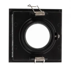 Foco empotrado Hyde 1 luz marco angular IP44 negro
