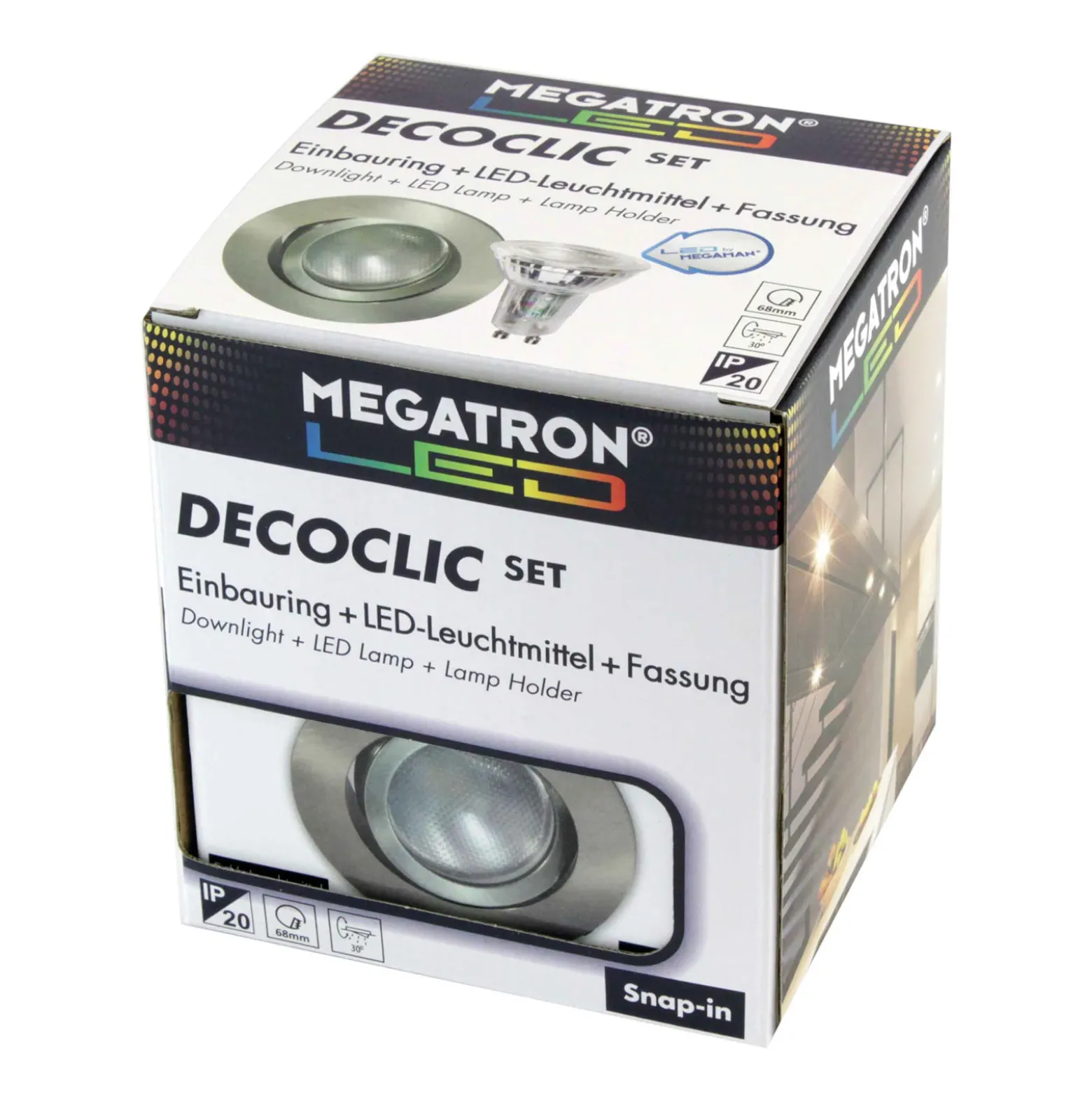 Foco empotrado LED Decoclic set GU10 4,5 W hierro