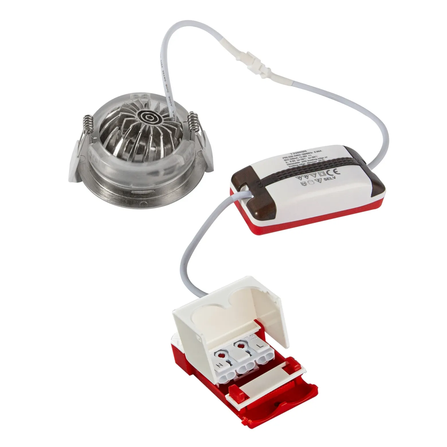Foco empotrado LED DL6809, redondo, níquel