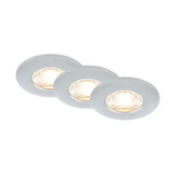 Foco empotrado LED Kulana Mini IP44 3 ud cromo