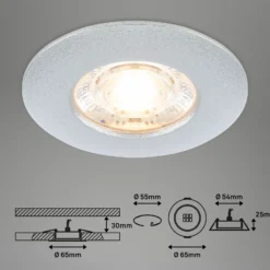Foco empotrado LED Kulana Mini IP44 3 ud cromo