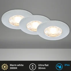 Foco empotrado LED Kulana Mini IP44 3 ud cromo