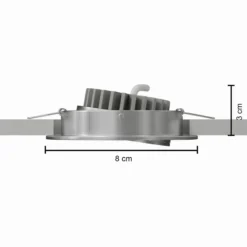 Foco empotrado LED Rico 6,5 W, acero cepillado