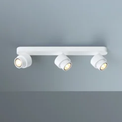 Foco LED BRUSH, blanco, 50 cm, 3 luces, metal, atenuable, 2700 K