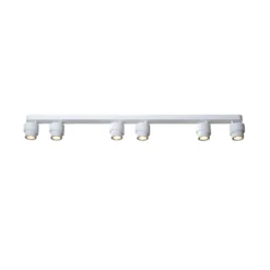 Foco LED BRUSH, blanco, 110 cm, 6 luces, metal, atenuable 2700 K