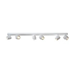 Foco LED BRUSH, blanco, 110 cm, 6 luces, metal, atenuable 2700 K