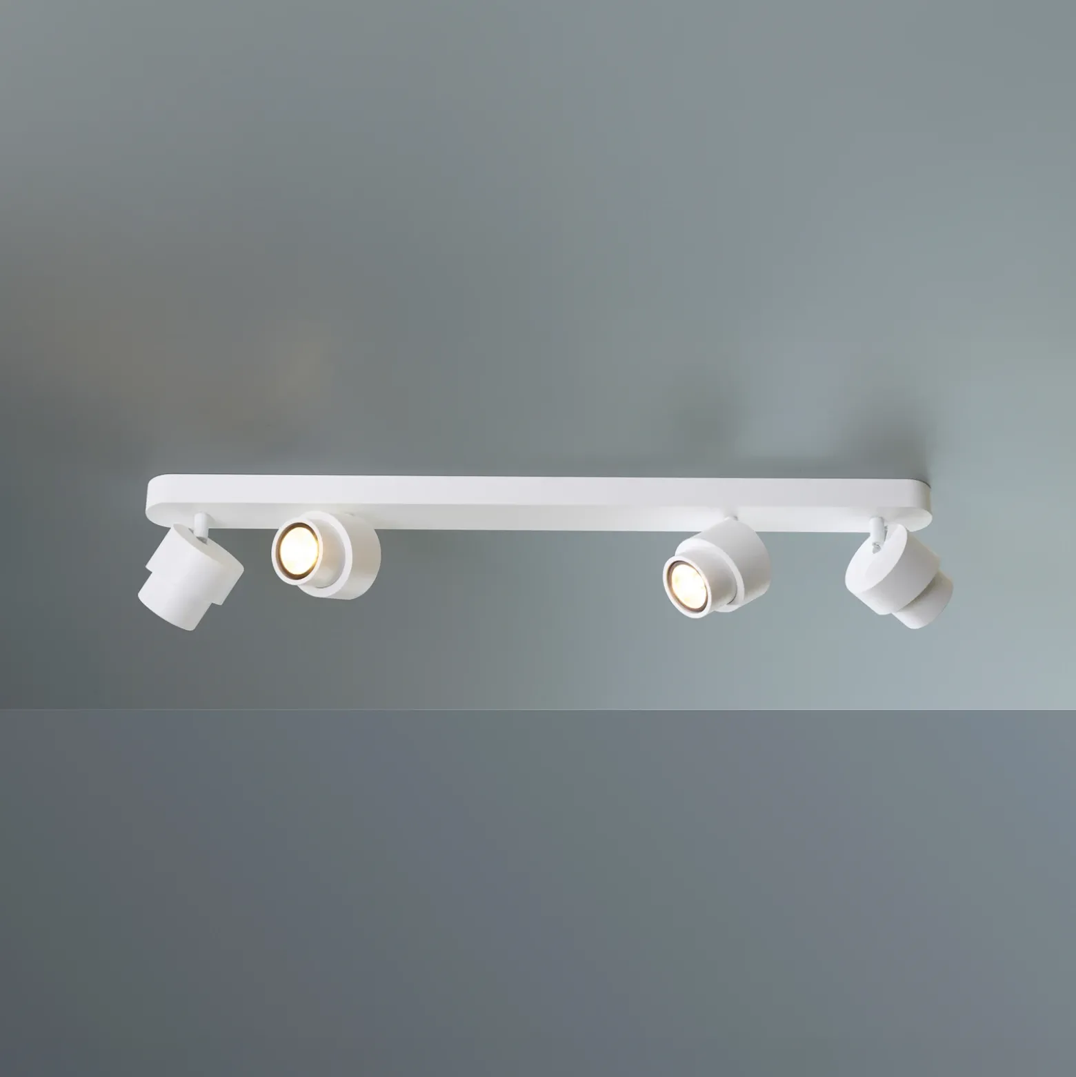Foco LED BRUSH, blanco, 70 cm, 4 luces, metal, atenuable, 2700 K