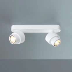 Foco LED BRUSH, blanco, 30 cm, 2 luces, metal, atenuable, 2700 K