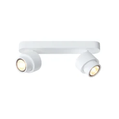 Foco LED BRUSH, blanco, 30 cm, 2 luces, metal, atenuable, 2700 K
