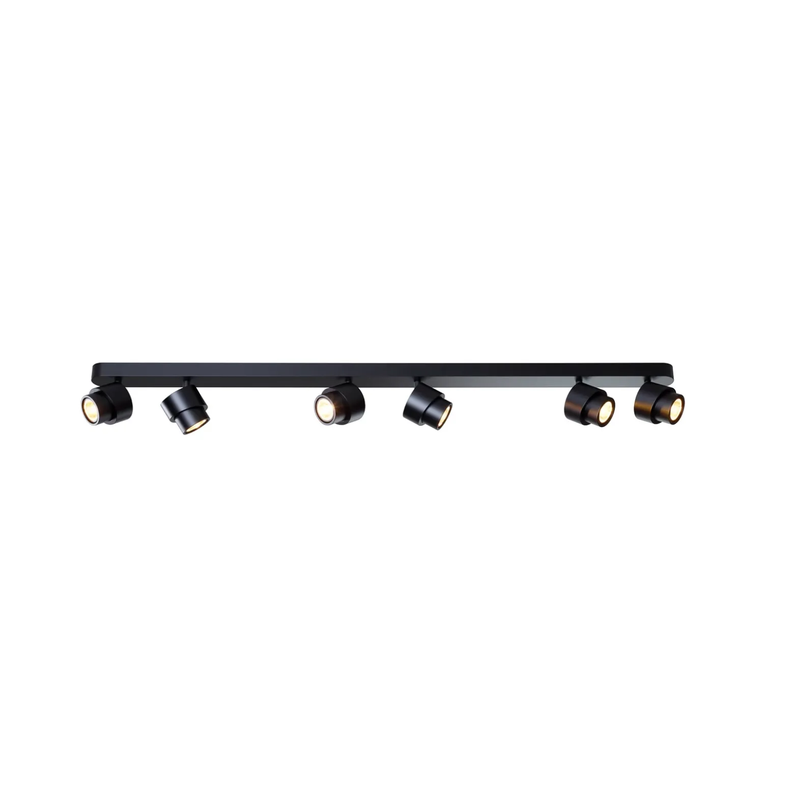 Foco LED BRUSH, negro, 110 cm, 6 luces, metal, atenuable 2700 K