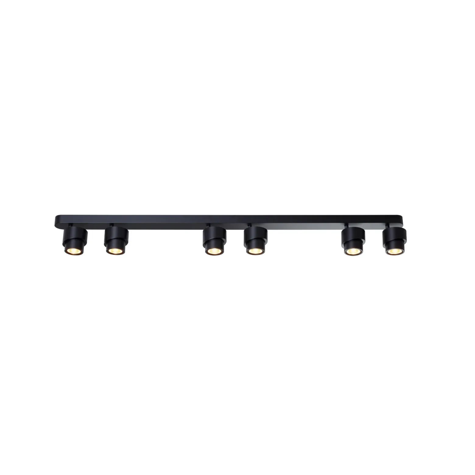 Foco LED BRUSH, negro, 110 cm, 6 luces, metal, atenuable 2700 K