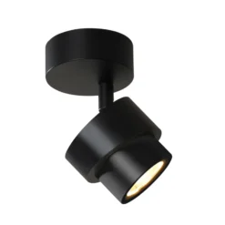 Foco LED BRUSH, negro, Ø 7 cm, metal, atenuable, 2700 K