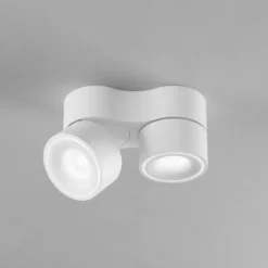 Foco LED Egger DLS Clippo Duo blanco/blanco DALI DTW de 2 luces