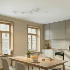 Foco LED Eldrin de Lindby, blanco, 6 luces, barra de luz