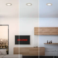 Foco LED 7605 IP44 3 ud CTS níquel mate
