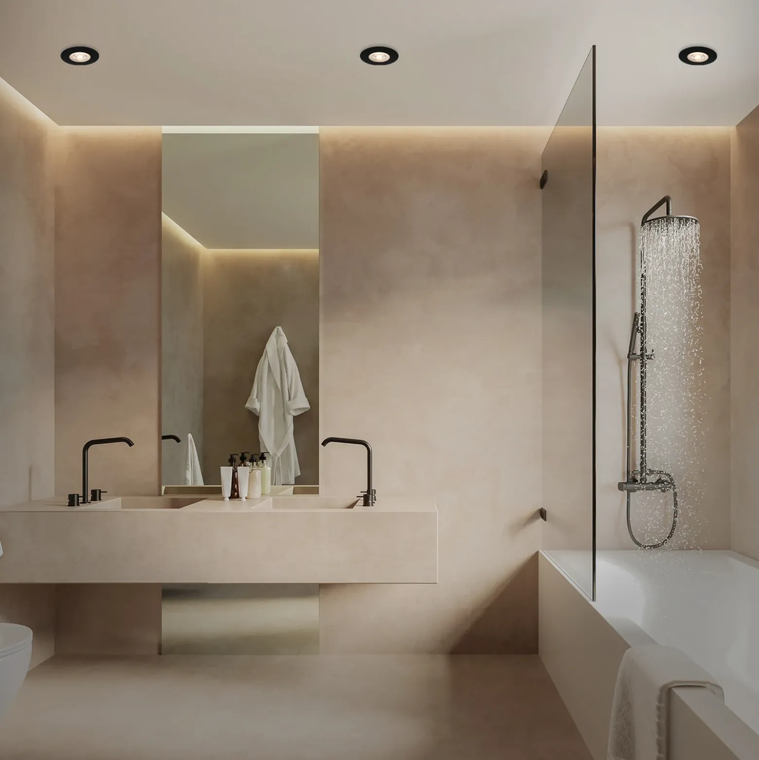 Foco LED Kulana negro 3 ud IP65