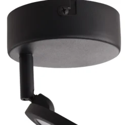 Foco LED Lindby Manel, negro, hierro, 18 cm de altura